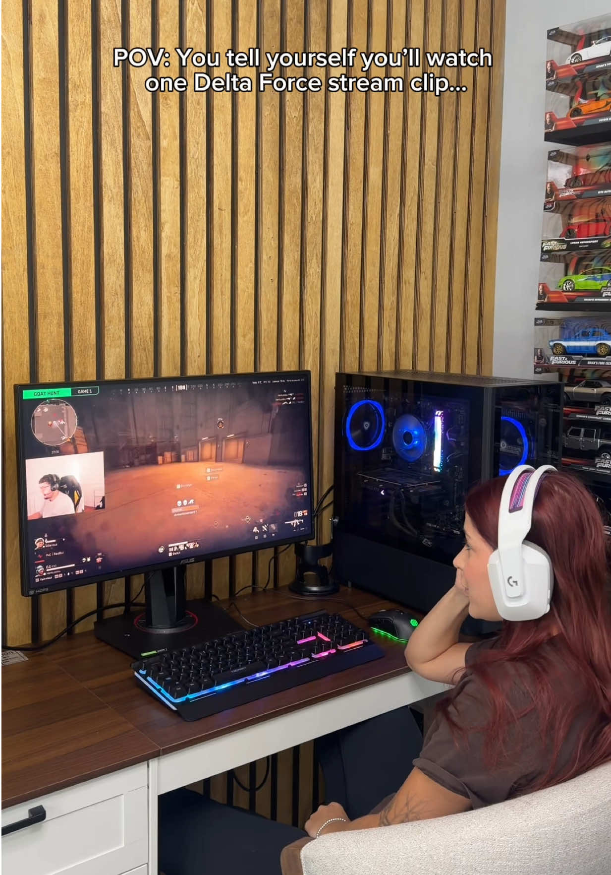 TikTok post by @kaanade for Delta Force. Caption reads: [...] season has some insane stream clips....
