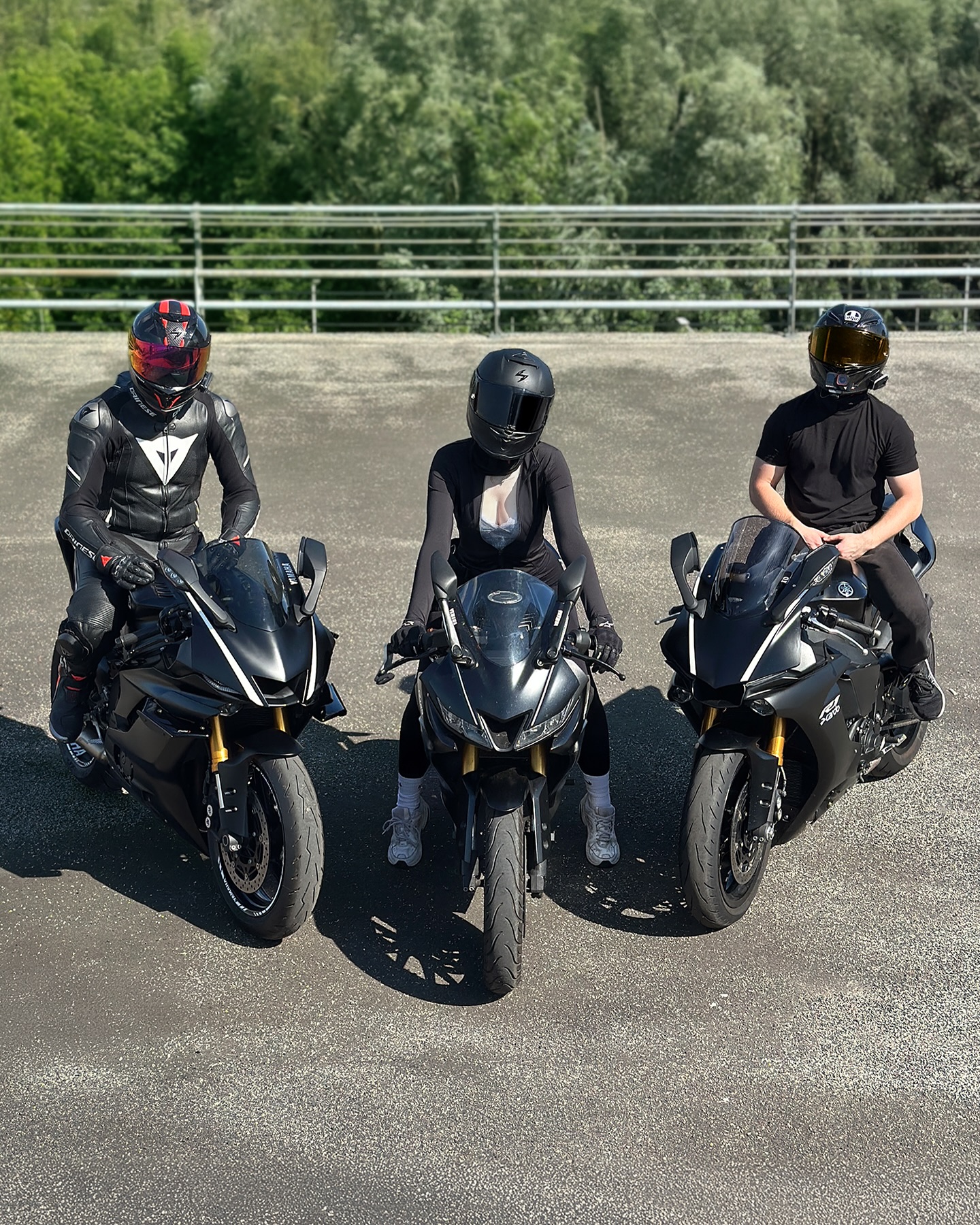 Instagram post by @peer_ig for Cardo Systems. Caption reads: YAMAHA R6 | R125 | R1 - Ykykyk
Yamaha R6....