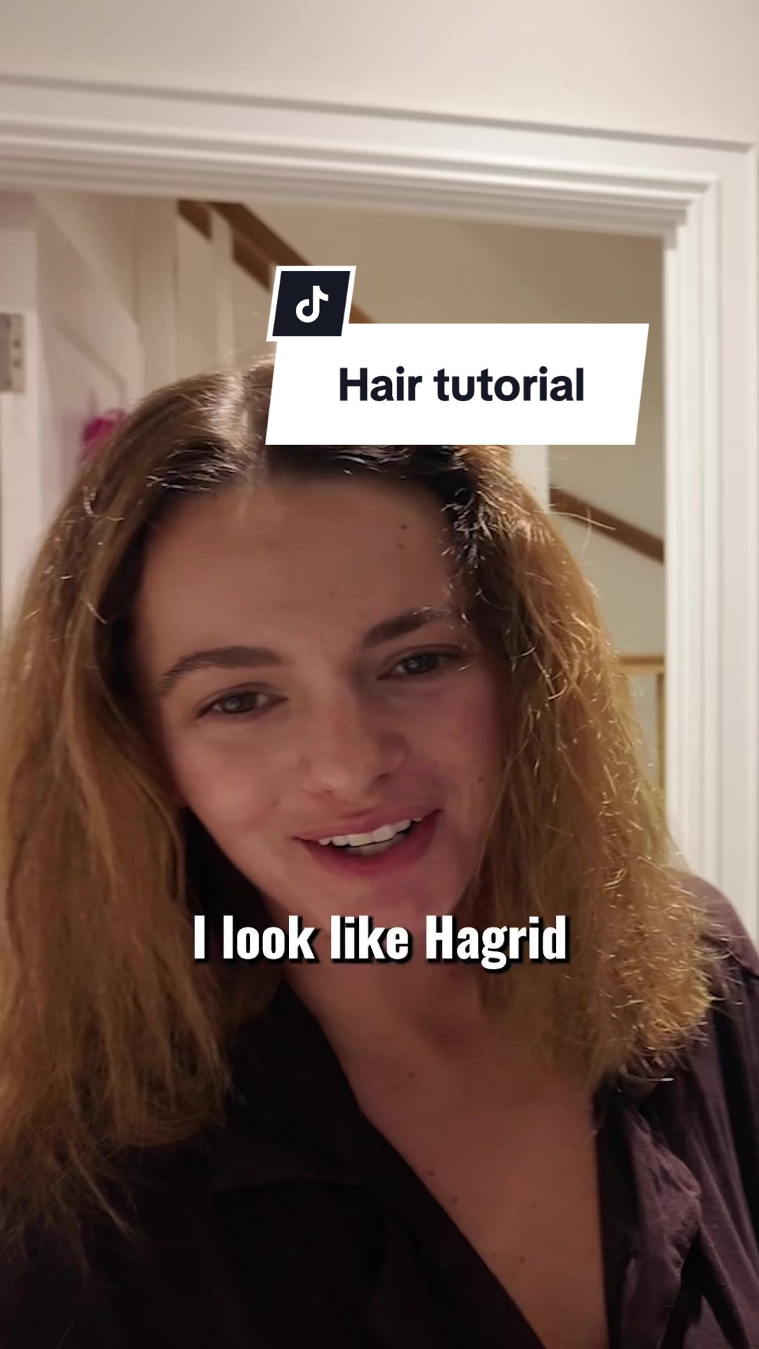 TikTok post by @poppyhollins for BaByliss. Caption reads: I am the real life Hagrid 😂 hot brush is....
