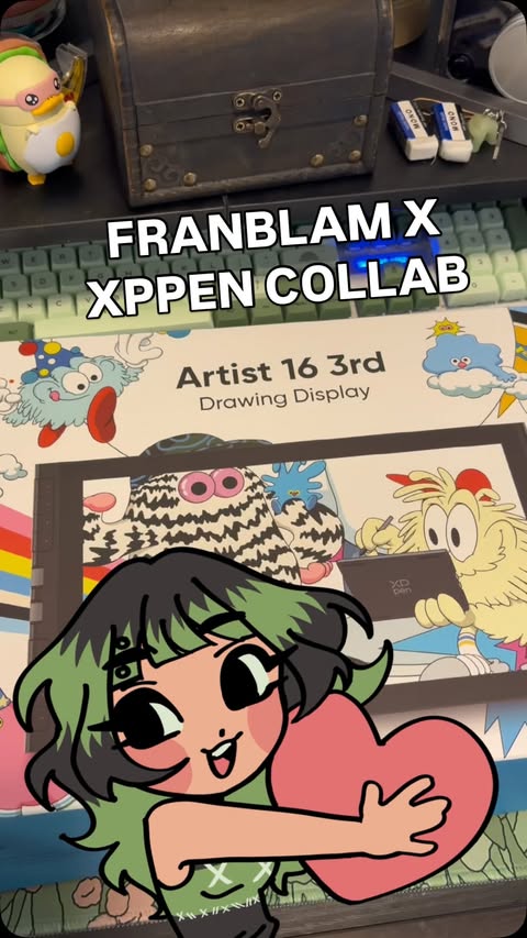 Instagram post by @franblam for XPPen. Caption reads: Thank you to @xppen @xppenusa for sponsoring this....