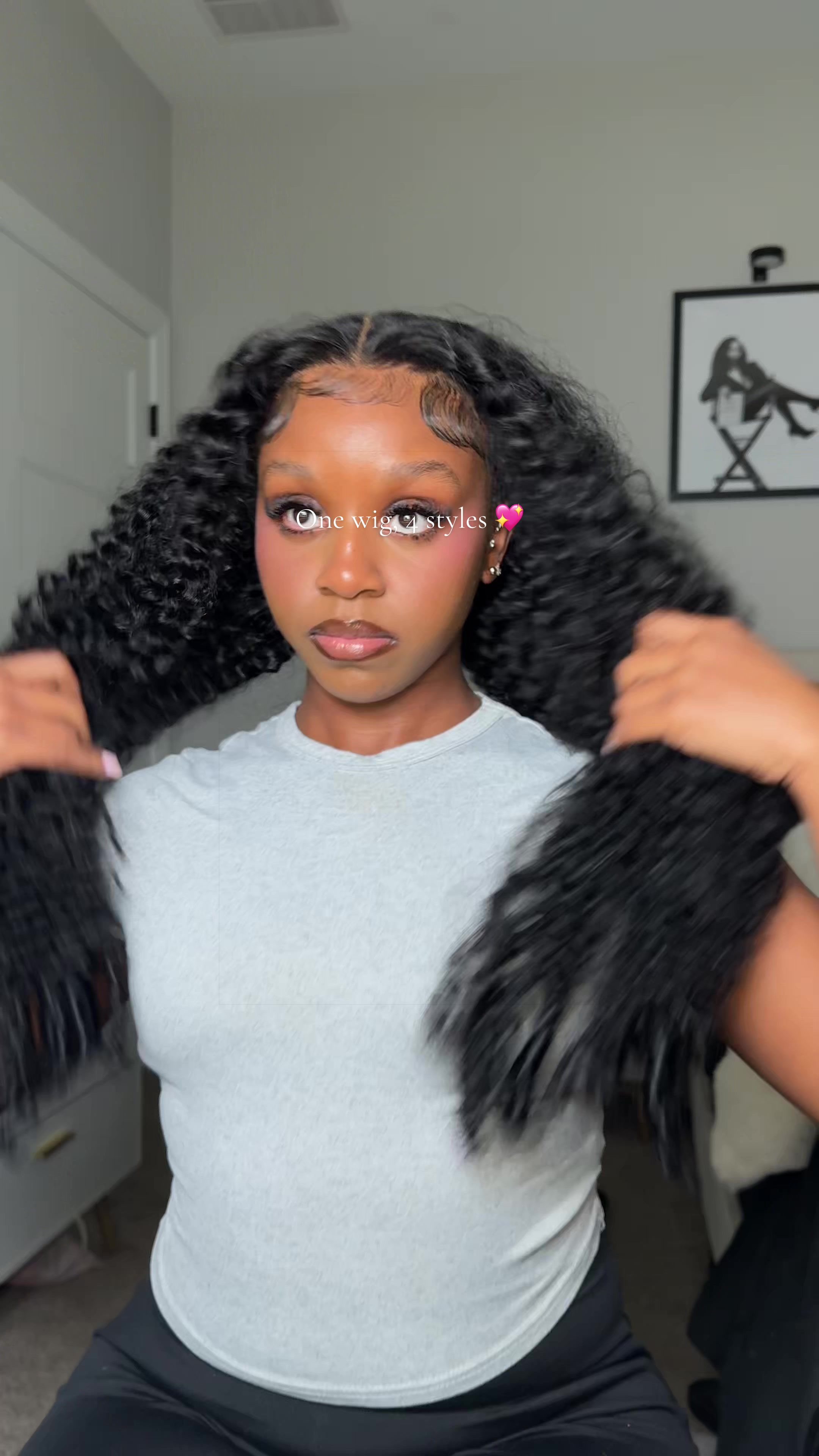 TikTok post by @jadatyshene for Sterly Hair Shop. Caption reads: So BOMMMB literally! I love a good Burmese curly....