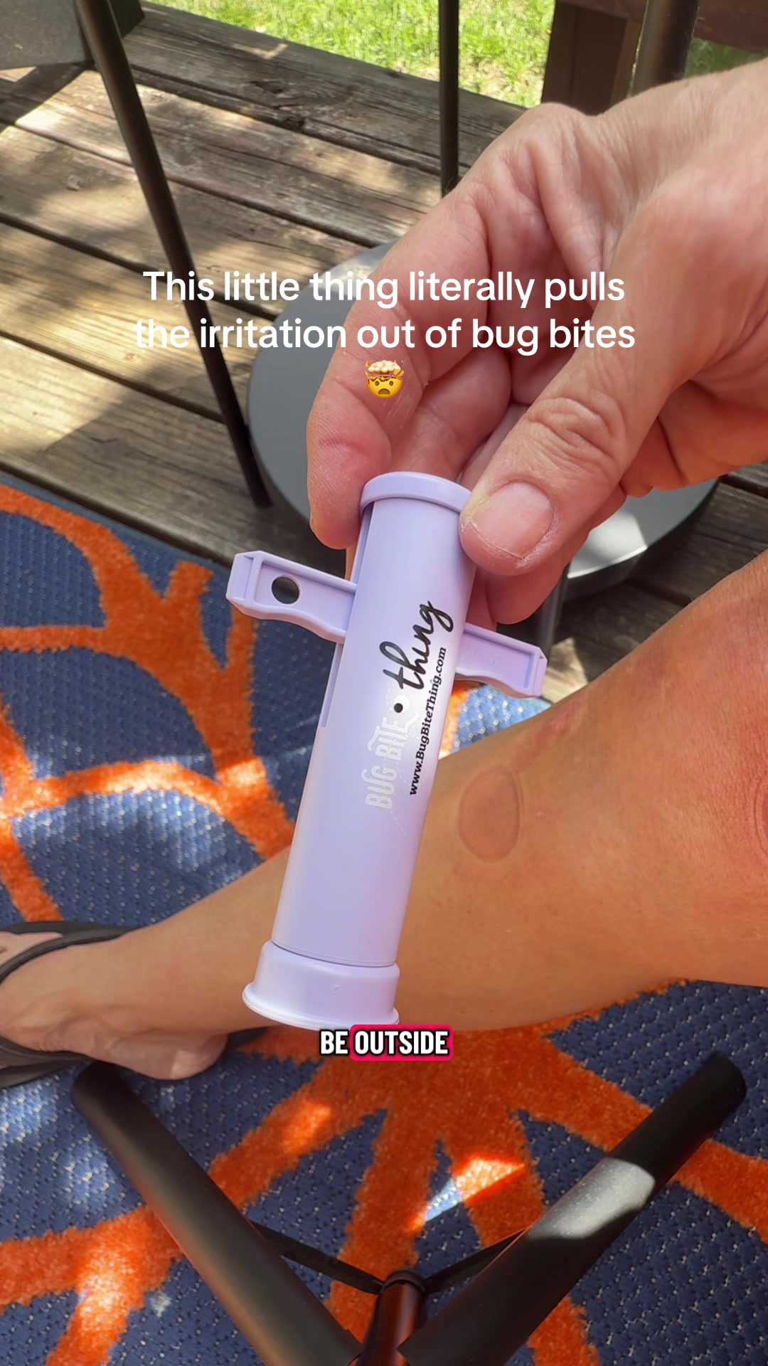 TikTok post by @aprilrainmaker3 for Bug Bite Thing. Caption reads: [...] of mosquito bites chemical free! @Bug Bite....