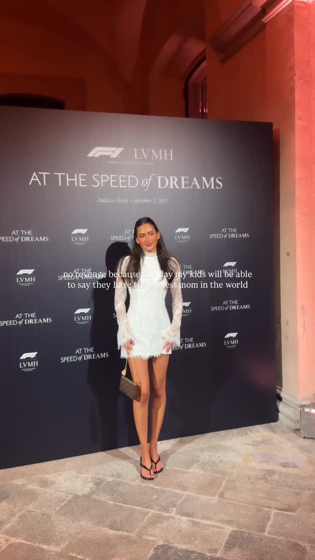 Instagram post by @lissiemackintosh for LVMH. Caption reads: Getting to work in F1 with @lvmh>>>> 🥹🥹🏎️✨ ad....