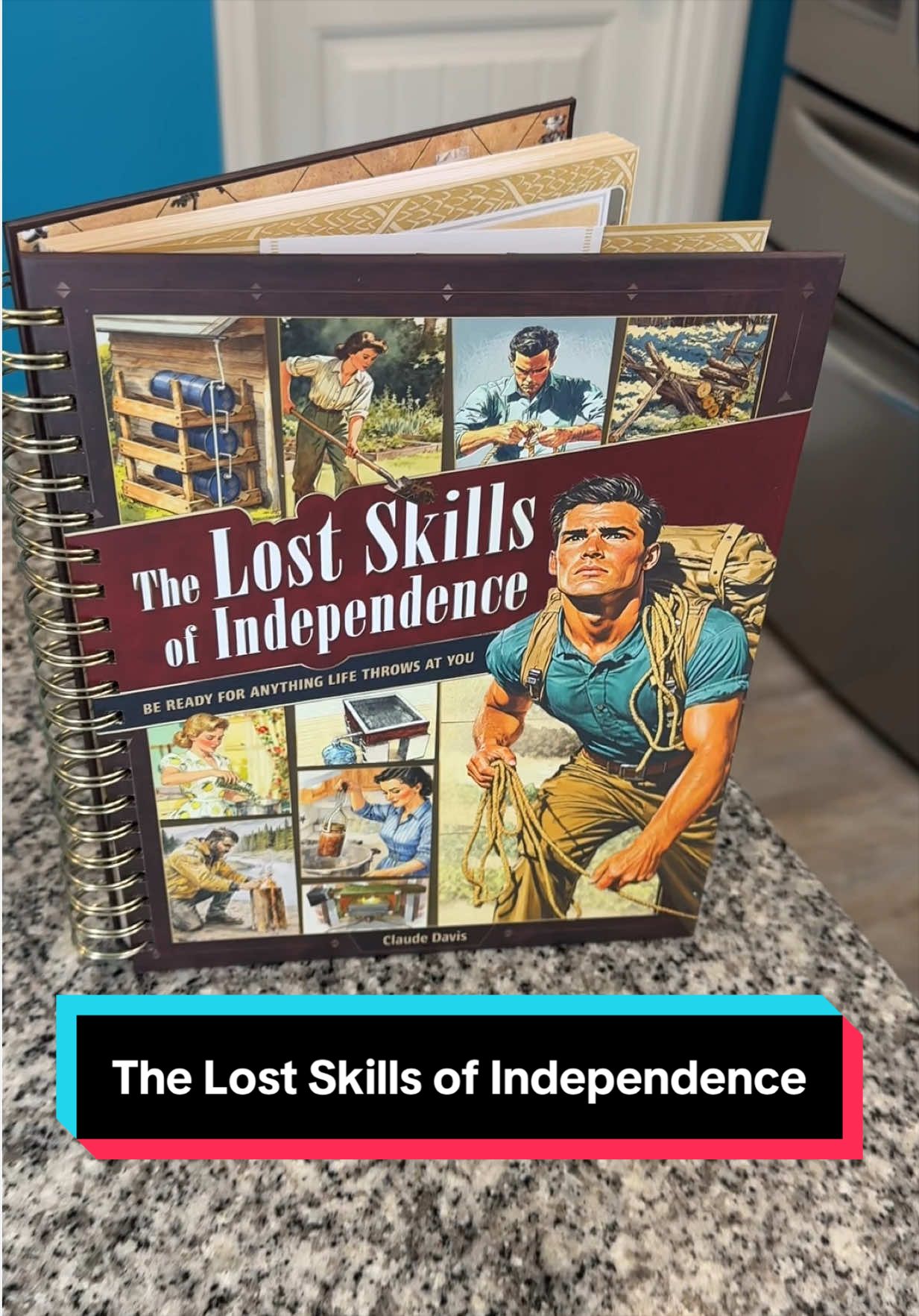 TikTok post by @graveyardgoonz for The Lost Skills. Caption reads: [...] #howto #survivalskills #diybook @The Lost....