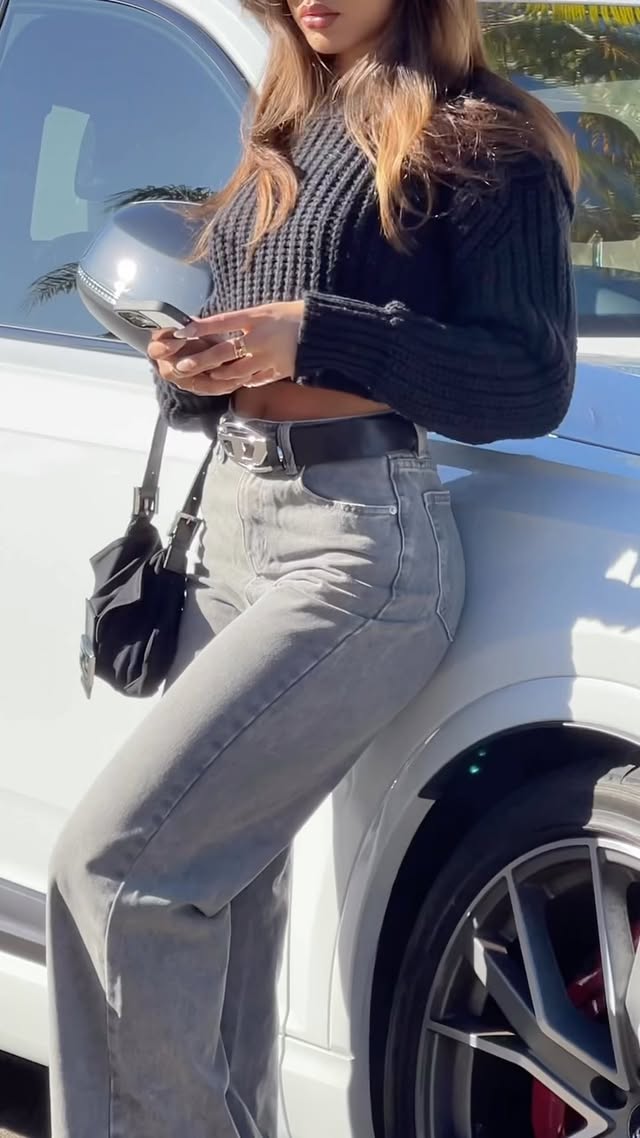Instagram post by @ashleighmenin for Ally Fashion. Caption reads: Winter fits >> @allyfashion AD 🖤.