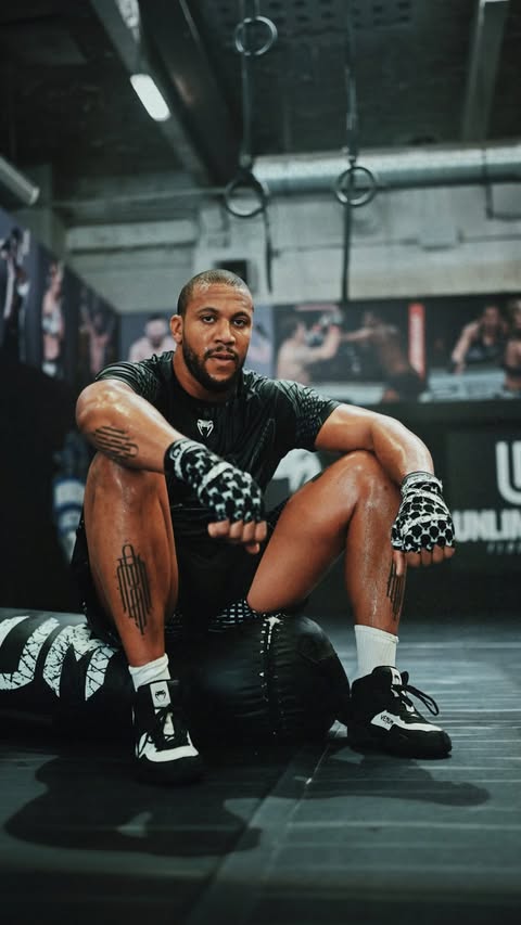 Instagram post by @ciryl_gane for Venum. Caption reads: At #UFCWhiteHouse @ciryl_gane made one thing clear....