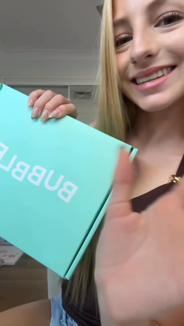 Instagram post by @sav_leloux_grwm for Bubble. Caption reads: Thank you @bubble 🫧🧡 Go get your bubble skincare....