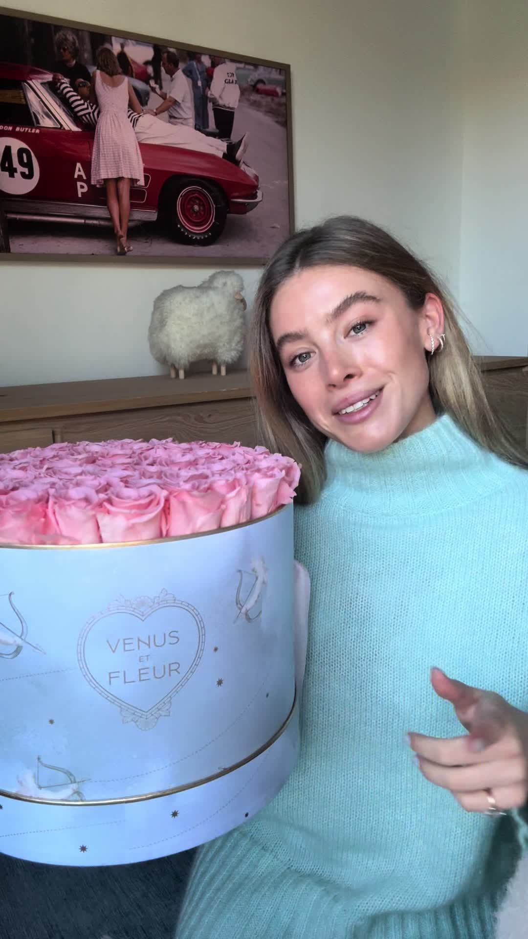 TikTok post by @hadleyhgreene for Venus et Fleur. Caption reads: @Venus et Fleur rose to the occasion this year 🌹....