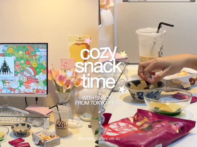 Instagram post by @sincerely.jehn for TokyoTreat. Caption reads: enjoying my christmas-themed snack box from....