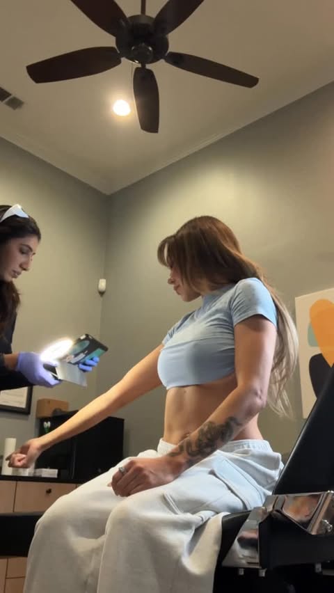 Instagram post by @inkedbyauburn for Removery. Caption reads: Come with me to remove tattoos I got before fine....