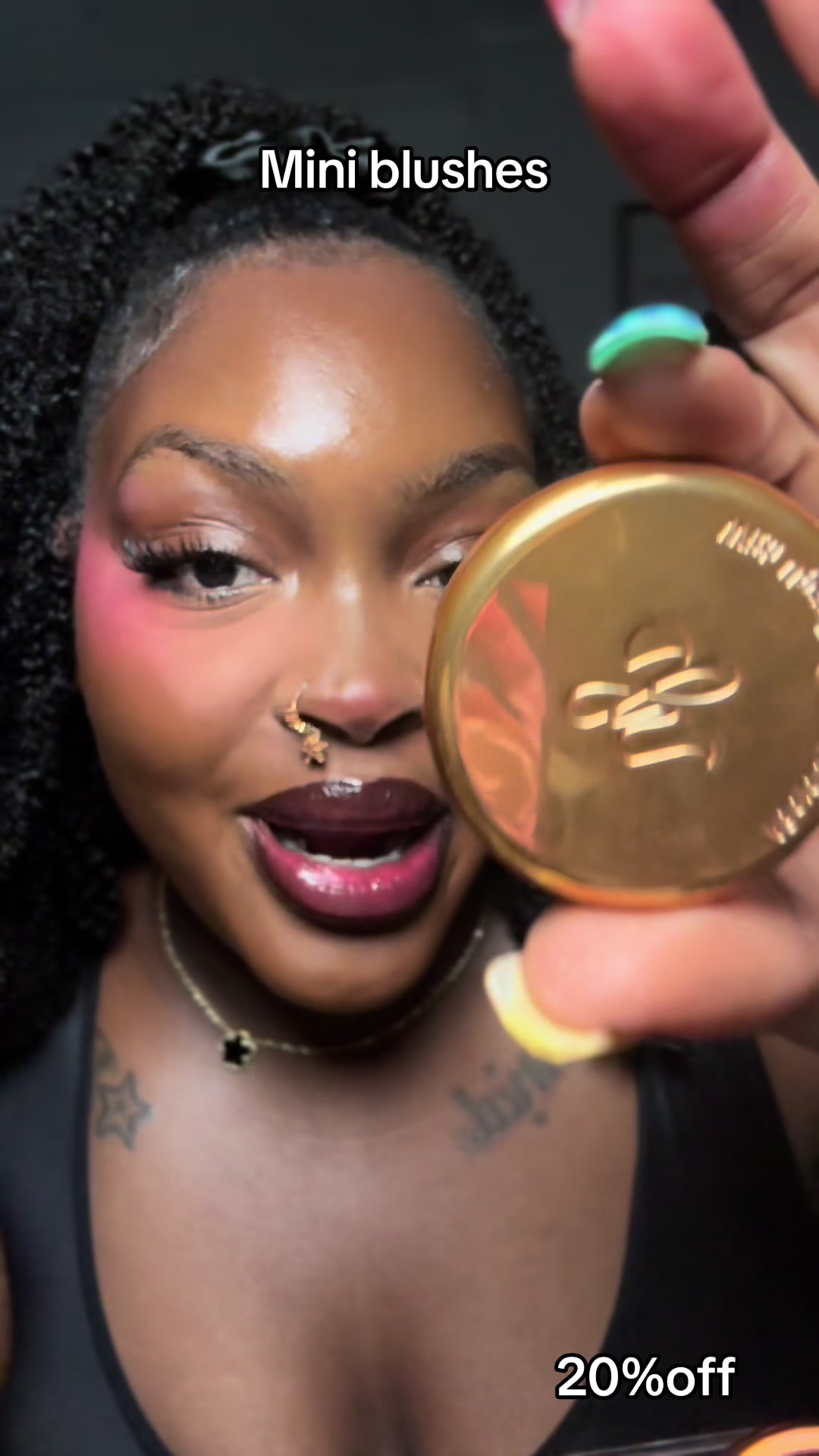 TikTok post by @chinadoll733 for Danessa Myricks Beauty. Caption reads: @DanessaMyricksBeauty mini blushes and primer....