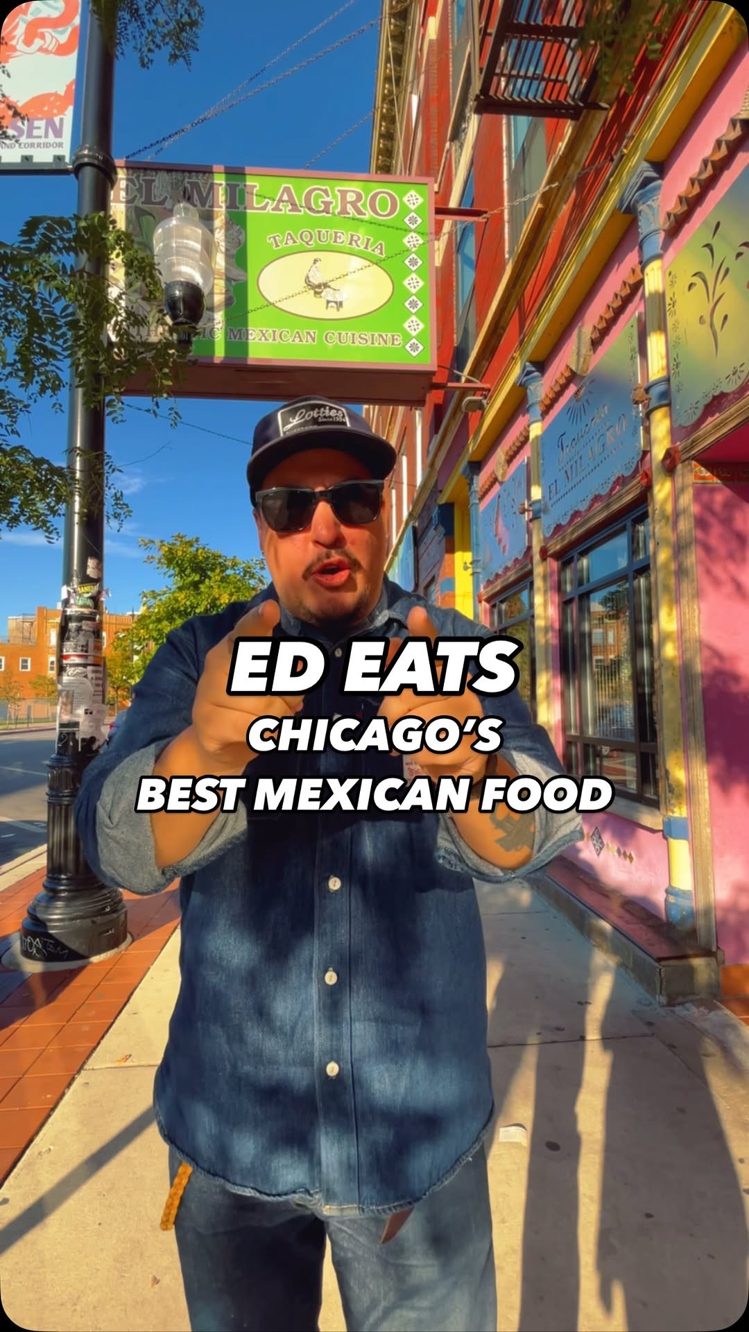 Instagram post by @edreyrey for Choose Chicago. Caption reads: You cannot go wrong with a taco from this Pilsen....