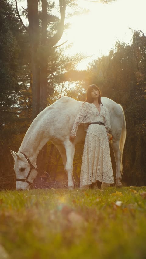 Instagram post by @krystal_bick for Godiva. Caption reads: [...] horse, winter light and a piece from....