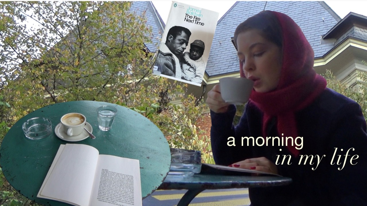 YouTube post by @noa_maria for Organic Basics. Caption reads: a saturday morning in october..