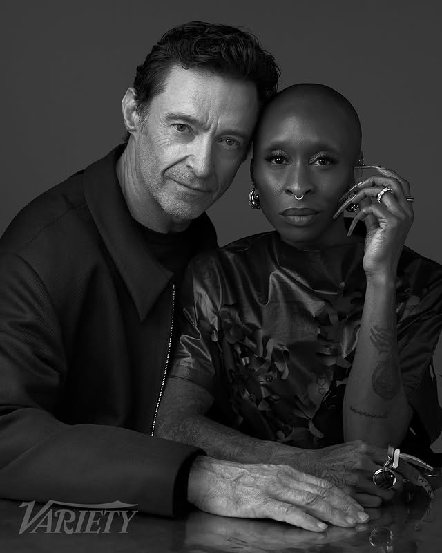 Instagram post by @thehughjackman for Variety. Caption reads: An unforgettable conversation and photo shoot.....