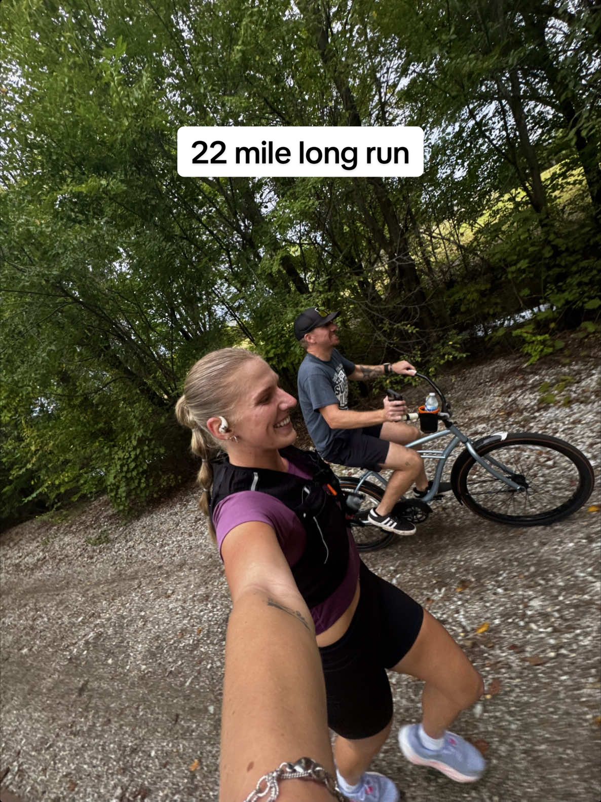 TikTok post by @tannah.tilley for Bombas. Caption reads: [...] Sports @Brooks Running @Garmin Connects....