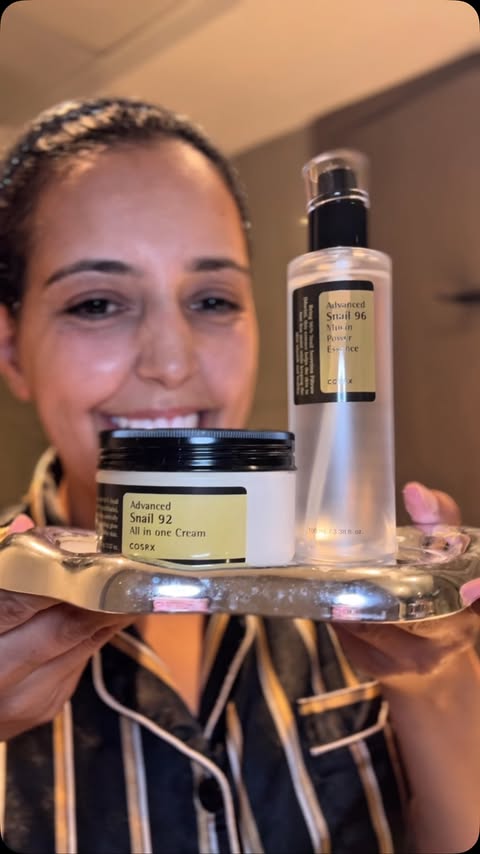 Instagram post by @fatima_beautybh for COSRX. Caption reads: [...] barrier that plumps and hydrates. @cosrx....