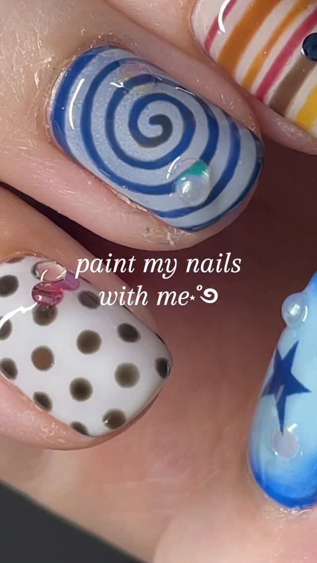 Instagram post by @allycoolcattt for BeetlesGelPolish. Caption reads: paint my nails with me⋆˚࿔
-
thank you....