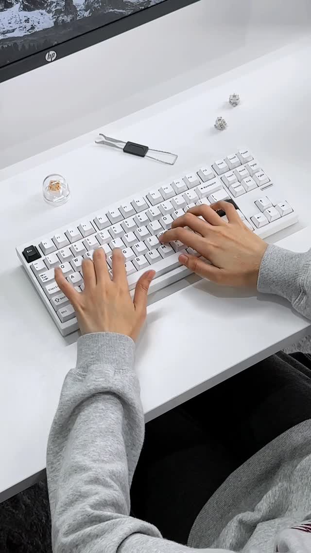 Instagram post by @techwithglidz for Mchose. Caption reads: Showcasing the Mchose GX87, an absolute beast of a....