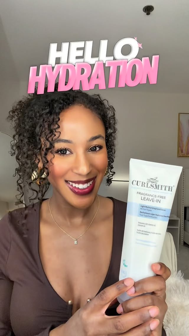 Instagram post by @ashleyhollis_ for CURLSMITH. Caption reads: [...] #naturalhair #reels #haircare....