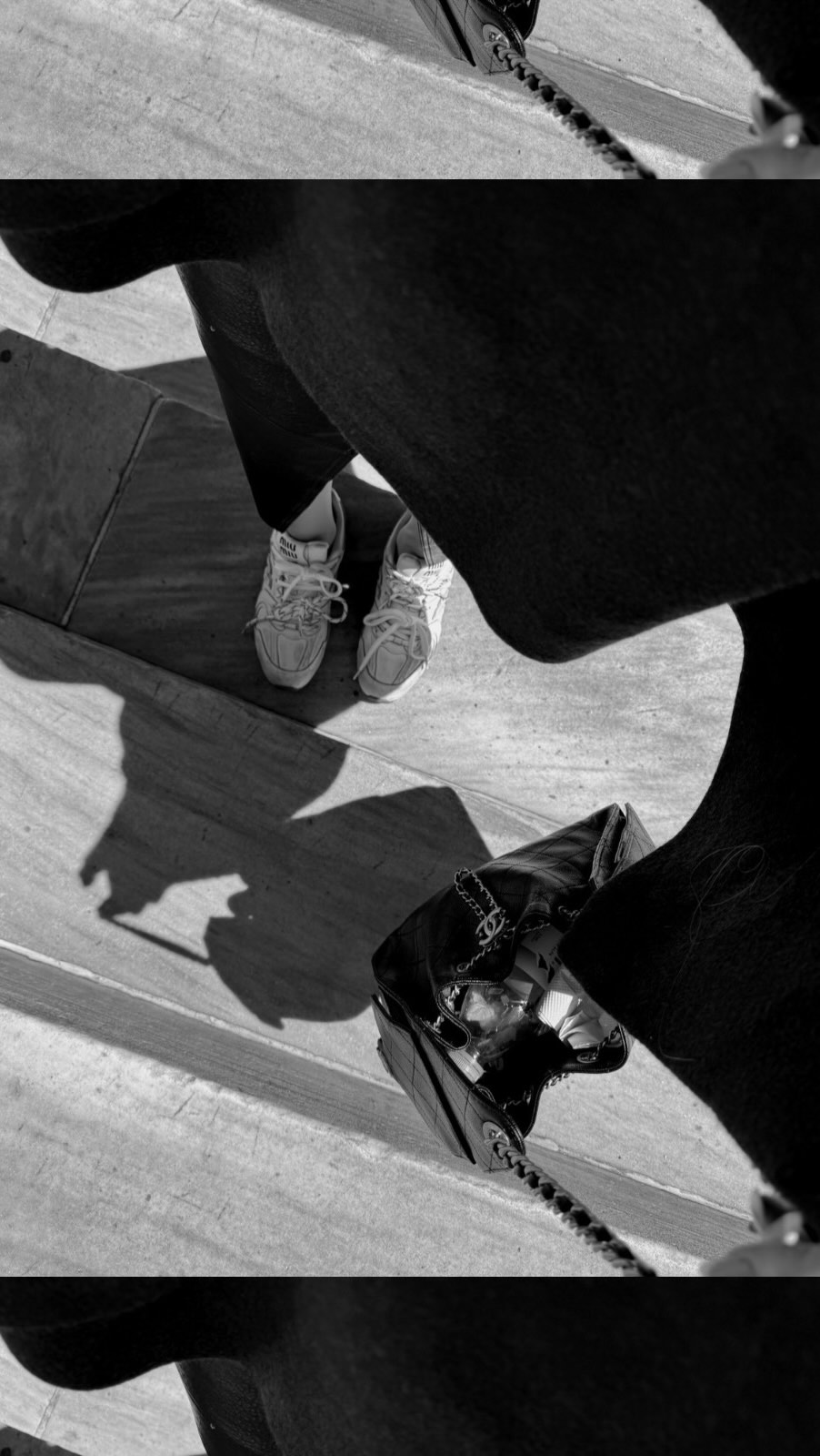 Instagram post by @sabinalynn for CHANEL. Caption reads: This is highly requested! A quick side by side....