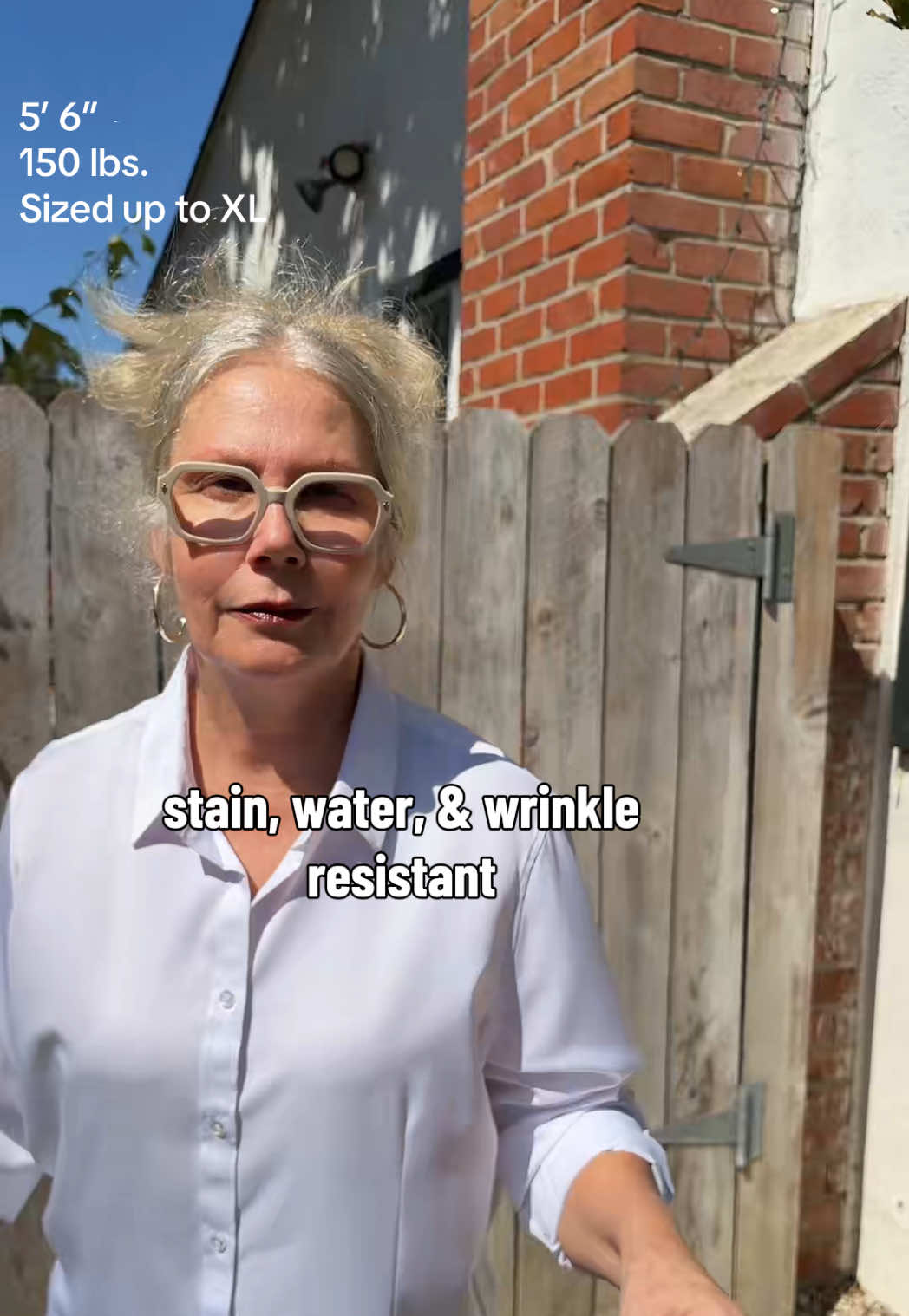 TikTok post by @dawngregg1 for Siliteelon. Caption reads: 2-Pack Siliteelon Button Down Stain Shield Shirts....