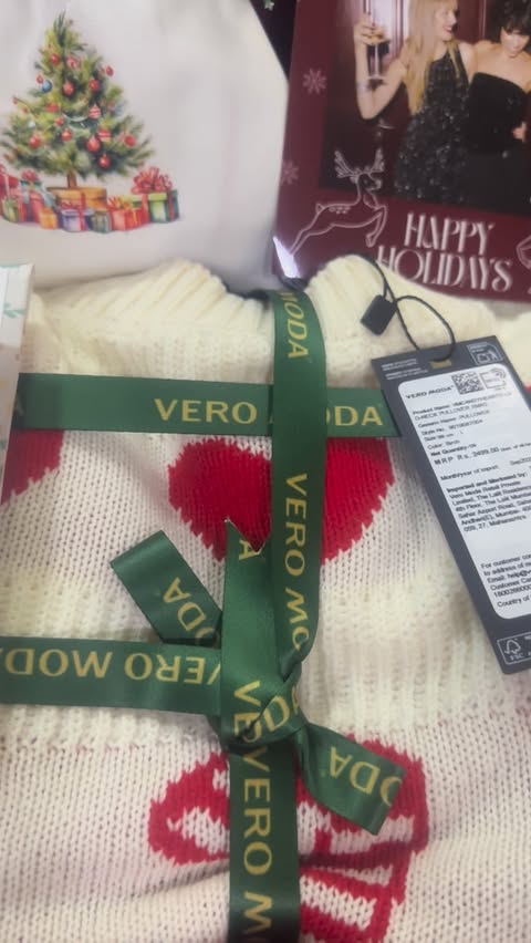 Instagram post by @lopamudramandalofficial for VERO MODA. Caption reads: Thank you @veromodaindia For The Lovely X Mas....