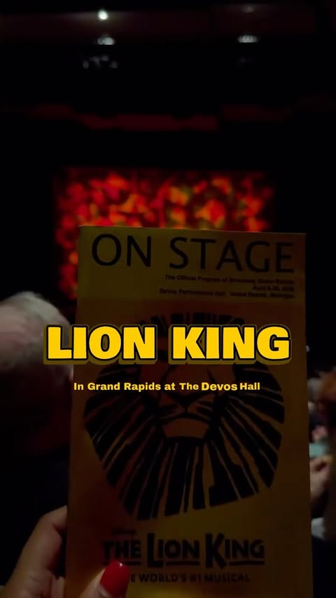 Instagram post by @shaynav__ for The Lion King - Musical. Caption reads: Grand Rapids, don’t miss this ✨ The choreography,....