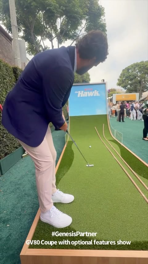 Instagram post by @holein1trickshots for Genesis USA. Caption reads: [...] 16th on @netflix! #GenesisPartner....