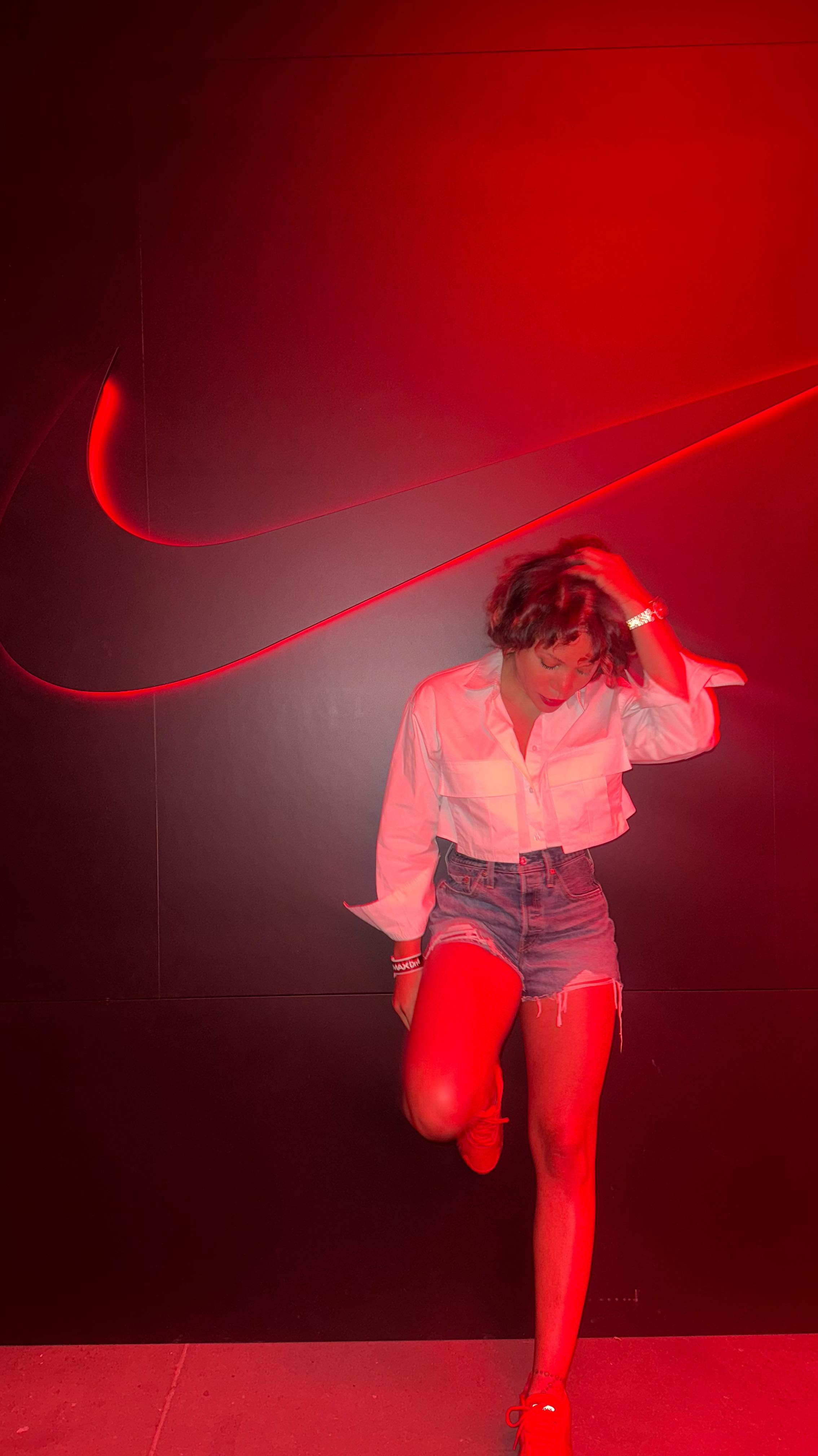 Instagram post by @herficionado for Hibbett. Caption reads: 🗣️Shoutout to @nike & @hibbettsports for creating....