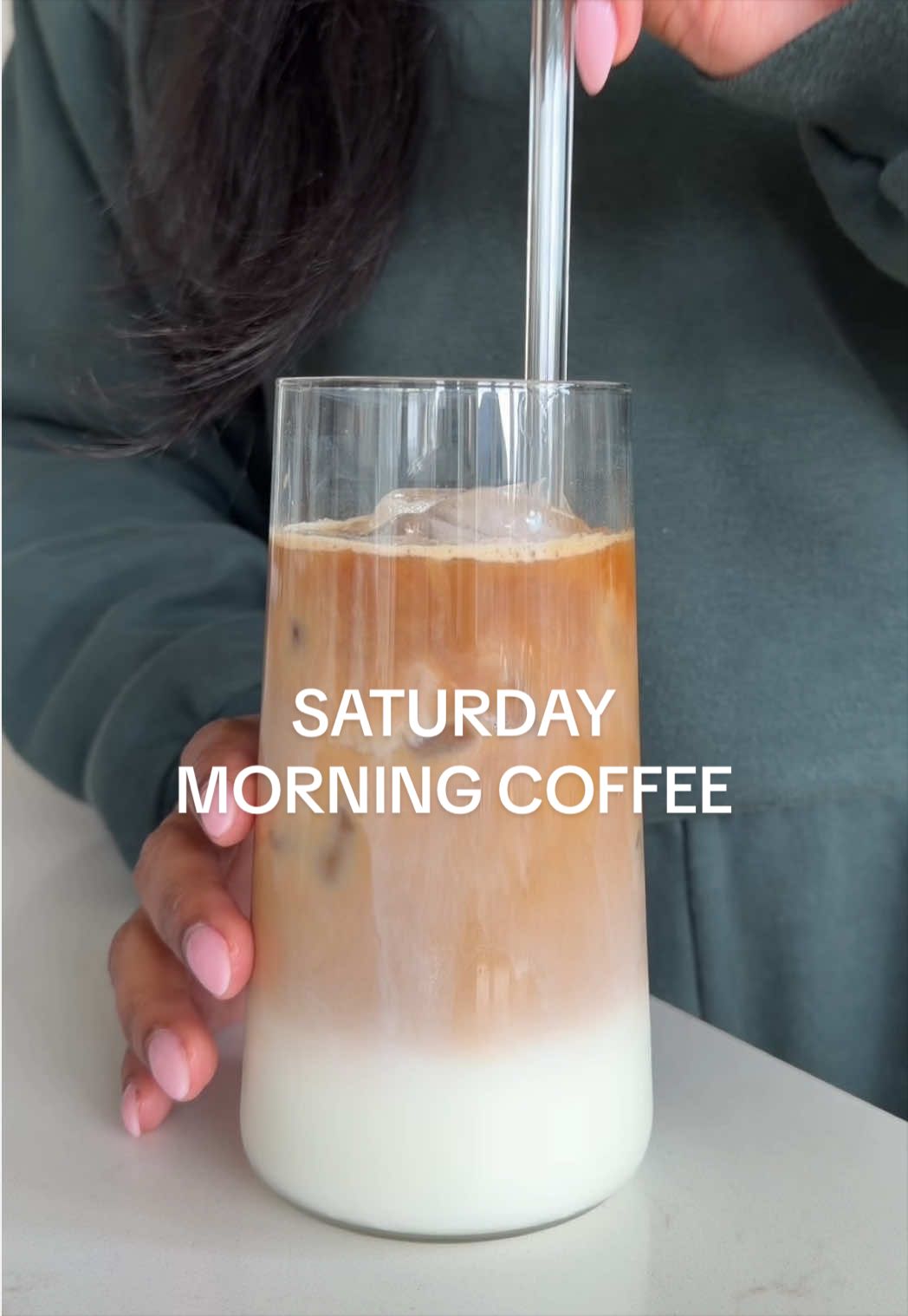 TikTok post by @malloryhudsonxo for Coffee Mate. Caption reads: #CoffeematePartner Saturday mornings are magical....