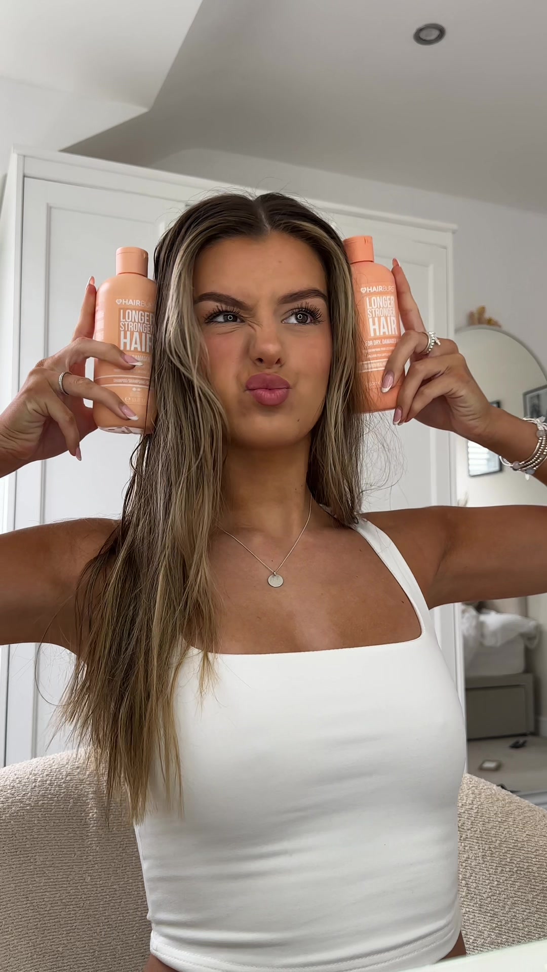 TikTok post by @pippa_rae for Hairburst. Caption reads: AD Hairburst quite literally saved my hair? Use....