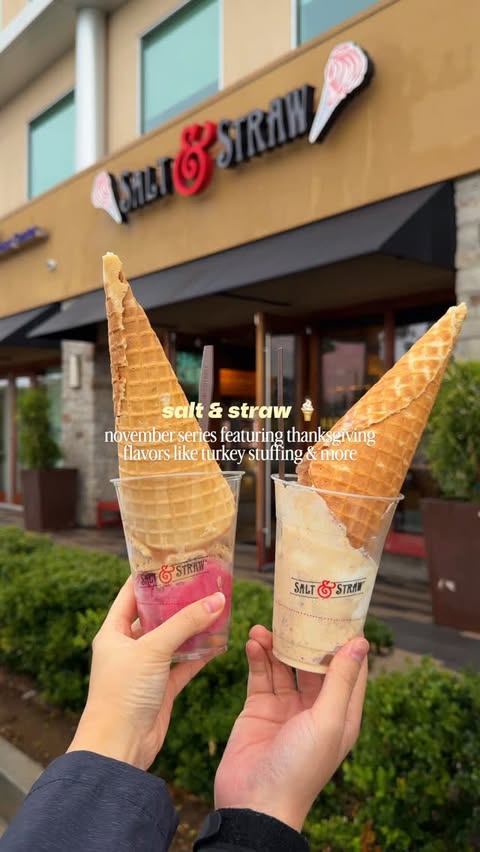 Instagram post by @oc_inside for Salt & Straw. Caption reads: @saltandstraw’s November monthly menu is giving....