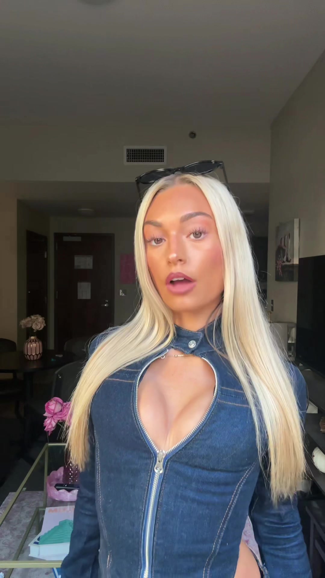 TikTok post by @notlaurenzona for Revice Denim. Caption reads: @Revice #fyp .