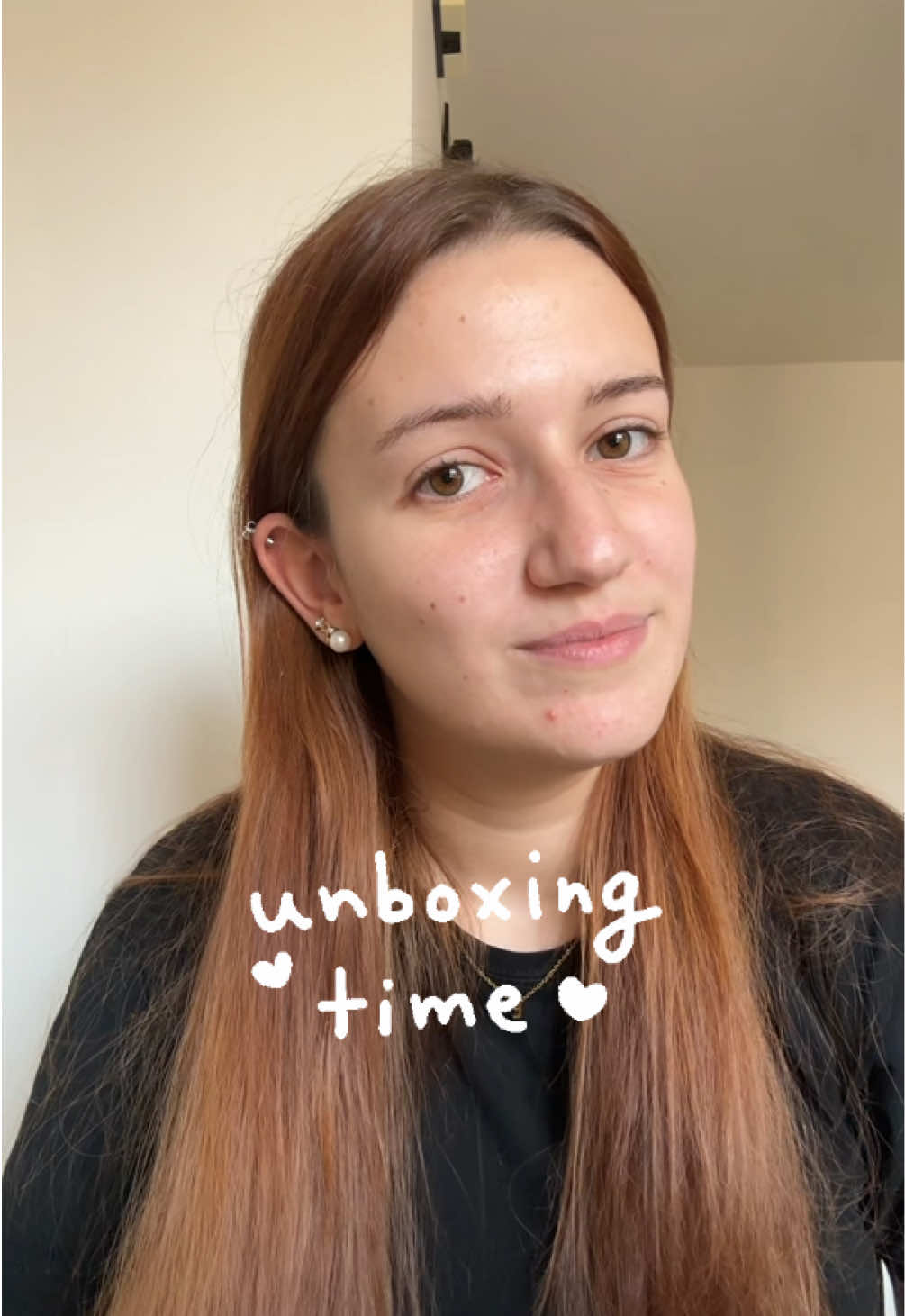 TikTok post by @eliada.001 for IUNIK. Caption reads: Unboxing with u🤍✨ Thank u @terez & honor @IUNIK....