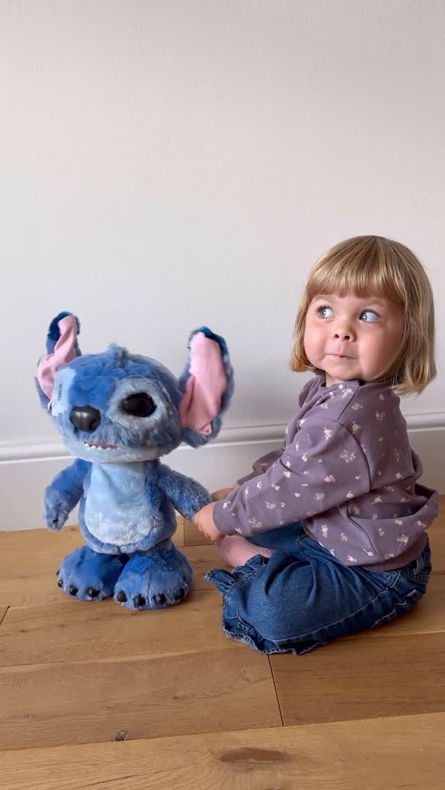 Instagram post by @marlowe.and.phoenix for Just Play. Caption reads: #AD Disney Stitch Ultimate Stitch

Fifi is....