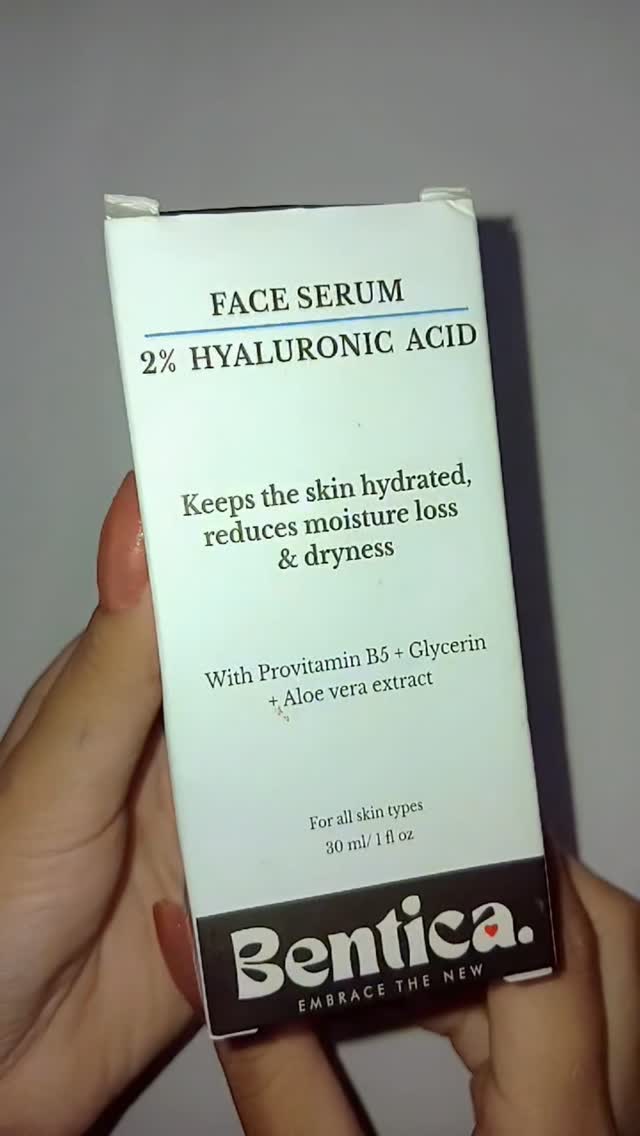 Instagram post by @sup.riyaa__ for Bentica Skincare. Caption reads: 💧 Say hello to glass-skin glow with Bentica....