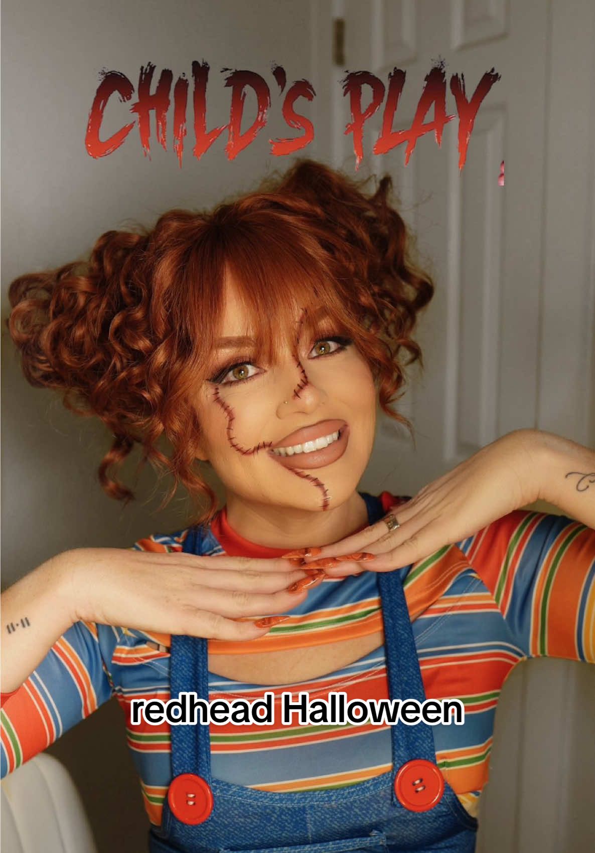 TikTok post by @kaylakayyy0 for IGK Hair. Caption reads: REDHEAD HALLOWEEN SERIES: Ep.3 Another Halloween....