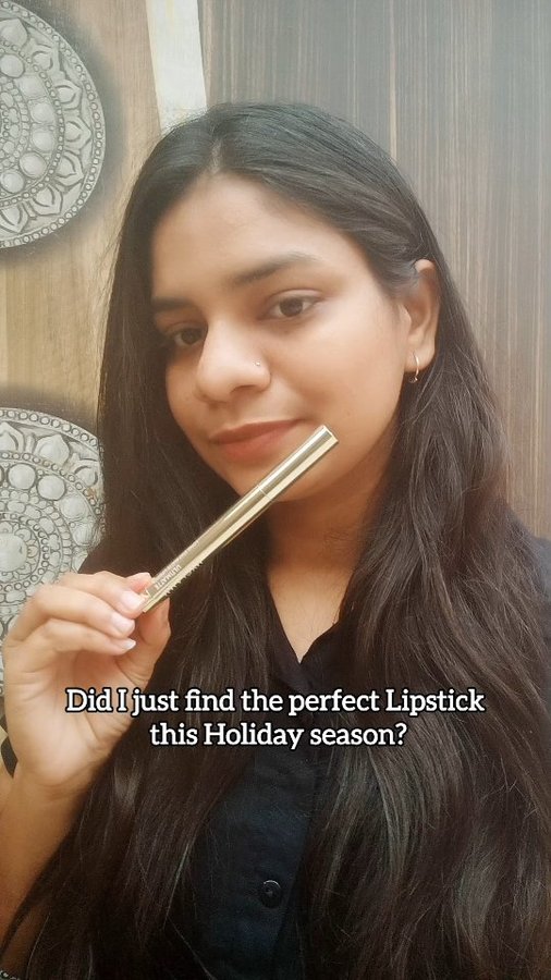 Instagram post by @pandeyshruti06 for The Good Creator Co.. Caption reads: Perfect Lipstick for this Holiday Season ✨
MyGlamm....