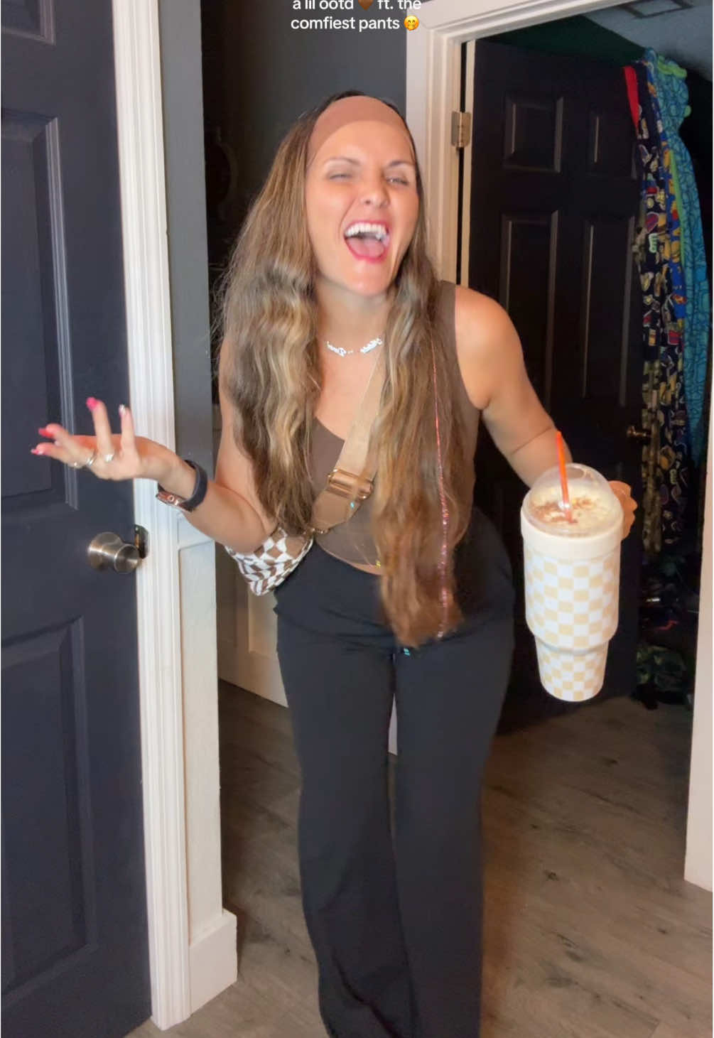 TikTok post by @ohhlivia319 for Colorfulkoala. Caption reads: comfort level 1000 🤭 @Colorfulkoala Shop....