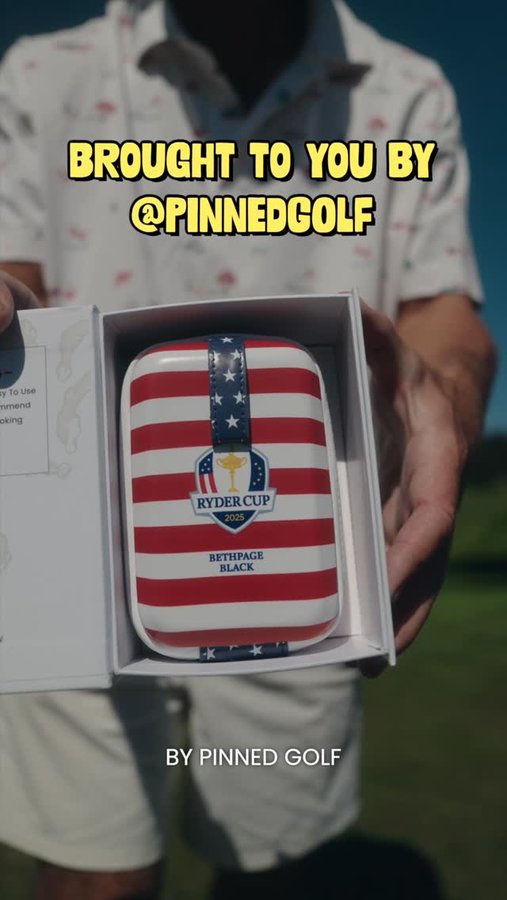 Instagram post by @jakehuttgolf for Pinned Golf. Caption reads: Gutless… #pinnedpartner @pinnedgolf.