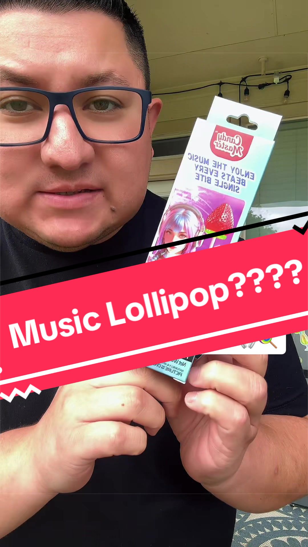 TikTok post by @kalebonthego for Happy Global Choice. Caption reads: [...] #viralproducts #candyreview @HAPPY GLOBAL....