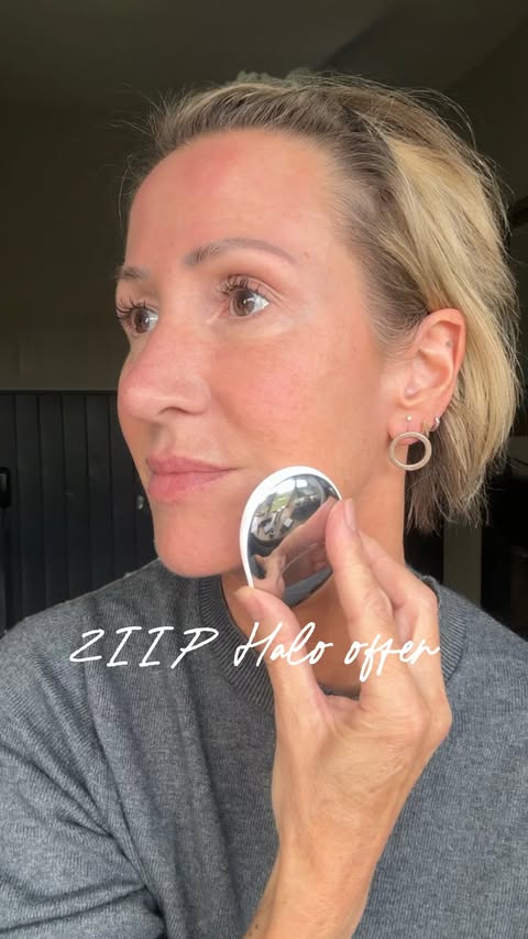 Instagram post by @instyle_helen for ZIIP Beauty. Caption reads: This device SNATCHED my jawline and now it’s 20%....