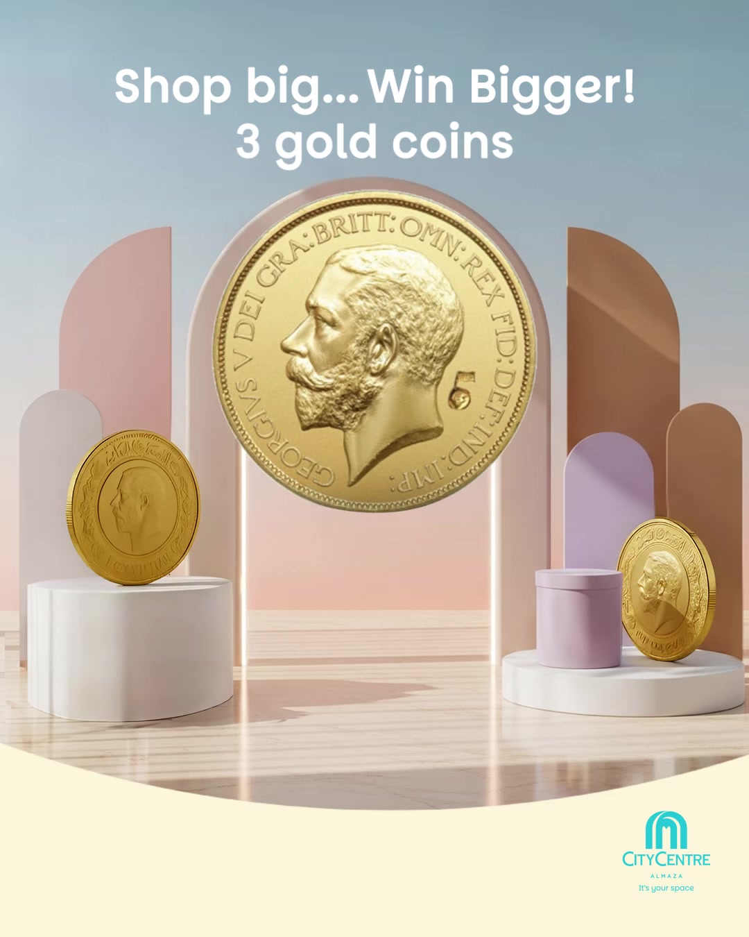 TikTok post by @citycentreegypt for Majid Al Futtaim. Caption reads: Get ready to win BIG with Ladies of City Center.....