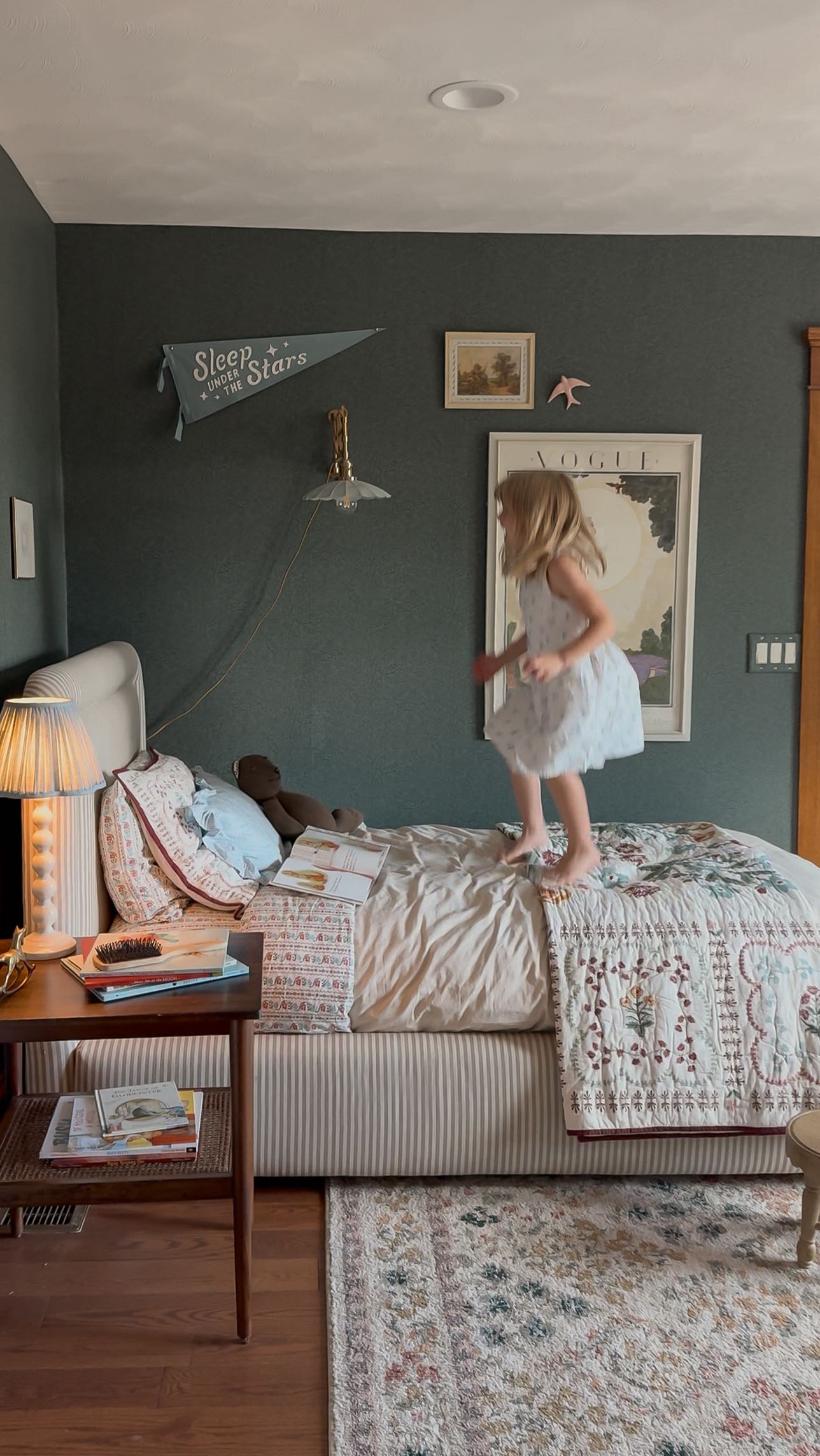 Instagram post by @stefmturner for The Company Store. Caption reads: 🍂 Every fall I look forward to bringing cozy....