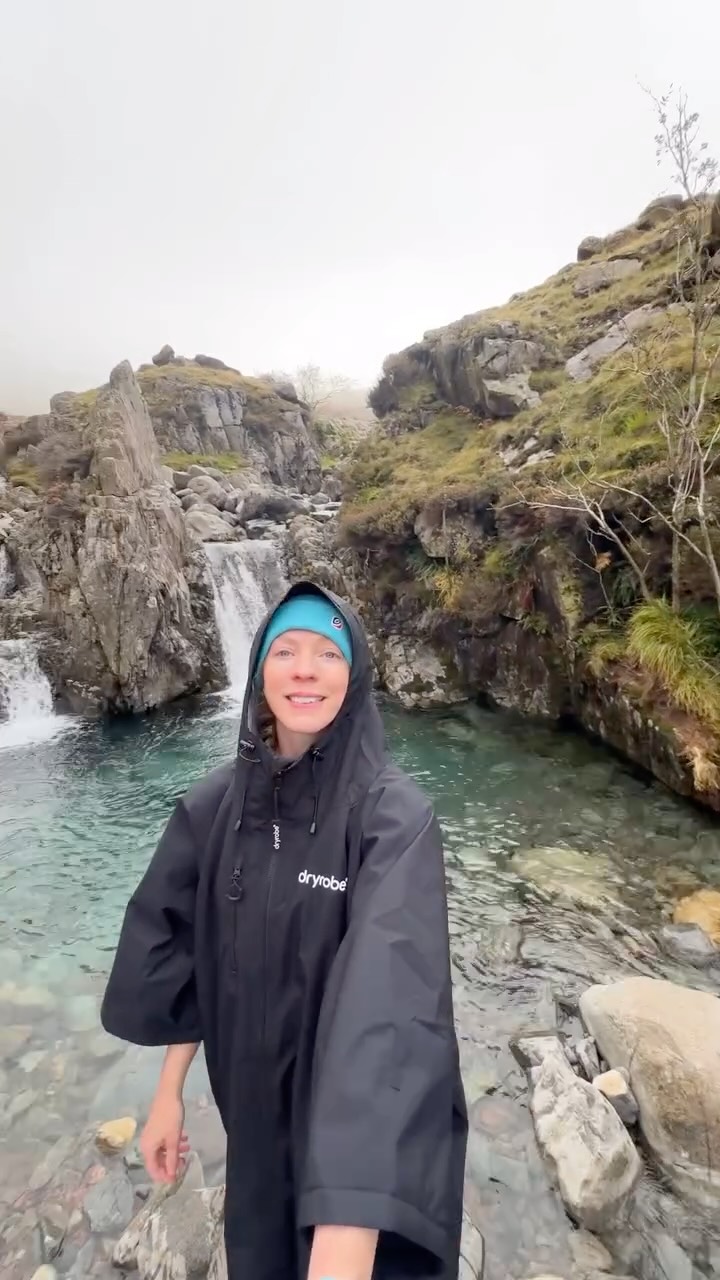 Instagram post by @fitforadventure_ for dryrobe. Caption reads: Hi, I’m Sarah and I’m a recovering....