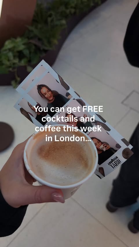 Instagram post by @thegirlsplatee for Lavazza. Caption reads: Lavazza are giving out FREE coffee & cocktails....