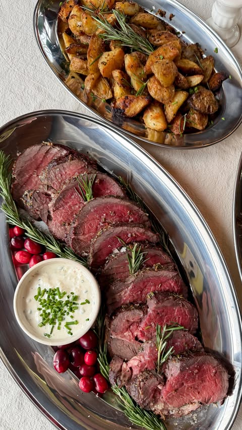 Instagram post by @kristenfaith_eats for ButcherBox. Caption reads: [...] Beef Tenderloin with @butcher_box .....