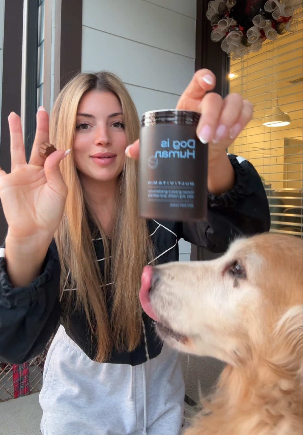 TikTok post by @morganlindseyy for Dog is Human. Caption reads: [...] best multivitamins for your pup 🐶 @Dog is....