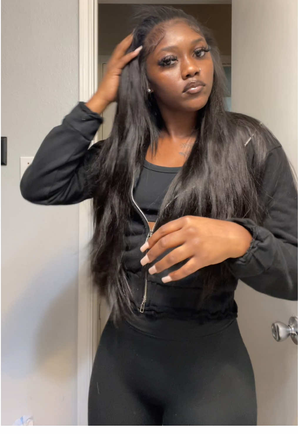 TikTok post by @azthedoll for Mscoco Hair. Caption reads: [...] Clip In Extensions✨ 25% OFF Use My Code....